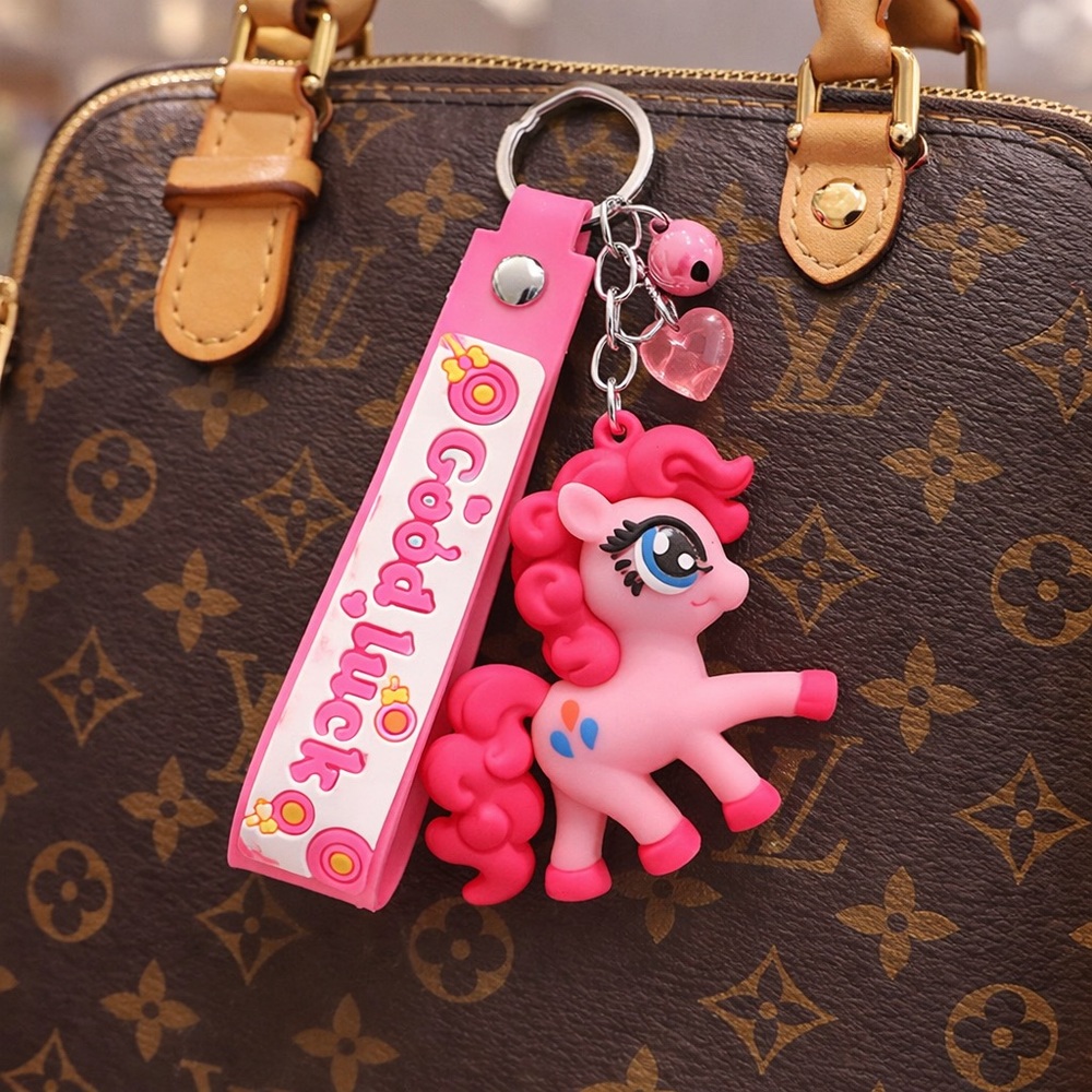 My Little Pony Pinkie Pie Bag Charm Keychain Cute Purse Charm Keychain accessory